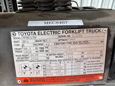 USED 2007 TOYOTA 7FBCU30