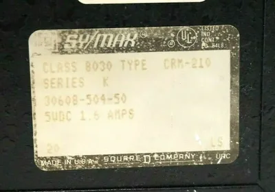USED SQUARE D SYMAX 8030-CRM-210 INTERFACE MODULE SER.K 8030CRM210