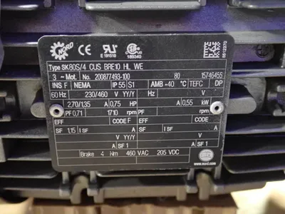 Used NORD SK80S15 CUS BRE10 HL WE Motors (misc) Ohio US | HGR 24 #1131424