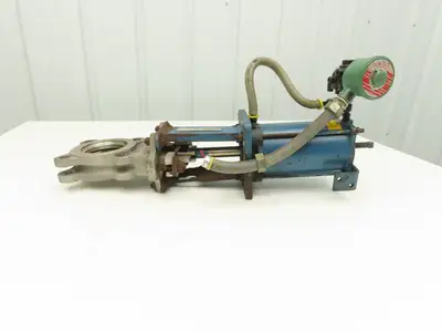 DeZurik KBD 3" 304 Stainless Knife Gate Valve w/Air Cylinder Actuator *Read*