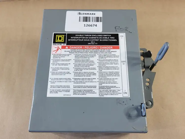 Used 2022 SQUARE D C92251 Switchgears British Columbia CA | Lenmark #240528