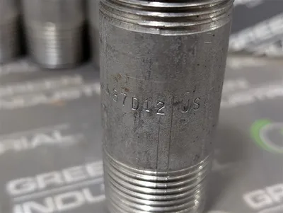 Lot of 11 Quality Pipe Products Schedule 40 304L-487D12 3-1/2" Pipe Nipples Used