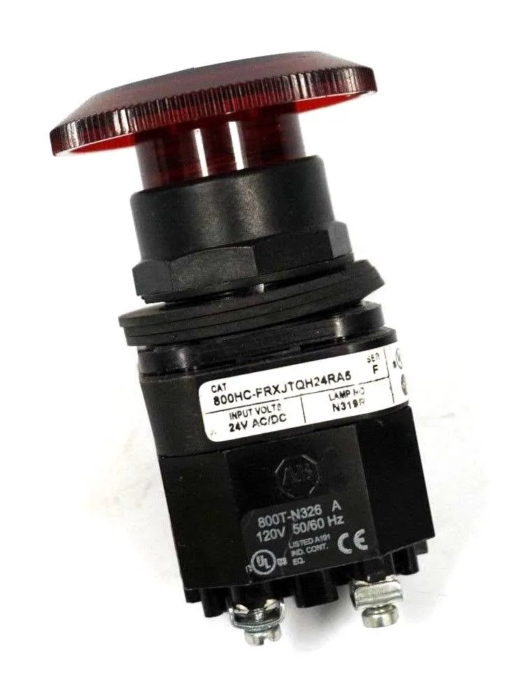 NEW ALLEN BRADLEY 800HC-FRXJTQH24RA5 SER. F TWIST RELEASE RED PUSHBUTTON