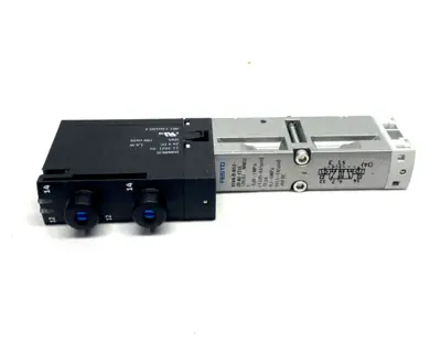 539182, VSVA-B-B52-ZD-A2-1T1L | Festo VSVA-B-B52-ZD-A2-1T1L Air Solenoid Valve 5/2 Bistable 539182 - Used