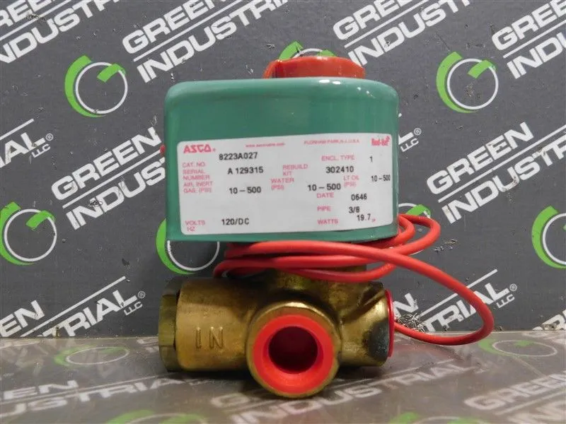 ASCO 8223A027 Red Hat Solenoid Valve New No Box