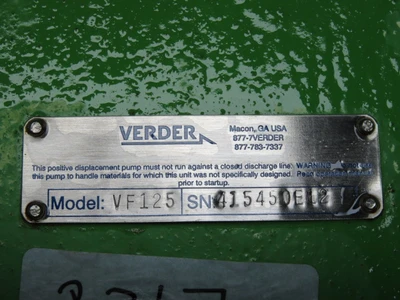 Venderflex VF125 Peristaltic Hose Pump , Unused Spare Room