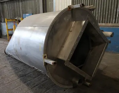 SPC8831  Bin Hopper Silo 85 cu.ft., bulk storage bin, Stainless Steel