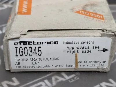ifm IG0345 efector100 Inductive Proximity Sensor IGK2012-ABOA/SL/LS/100AK New NIB
