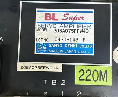 Used SANYO DENKI 20BA075FFW43 Industrial Controls | Surplus Asset Holdings #1220342