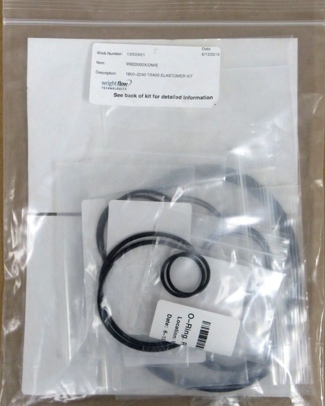 NEW WRIGHT FLOW WB2200EK/DM/E ELASTOMER KIT 1800-2240