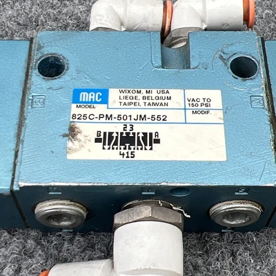 Used MAC VALVES INC 825C-PM-501AA-552 Solenoid Valves California US | Davliegogo LLC #1705969
