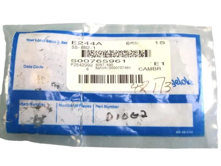 New | in-Stock Swagelok SS-8M2-1 Valves/Fittings New Hampshire US | Bitter End Trading #1126832