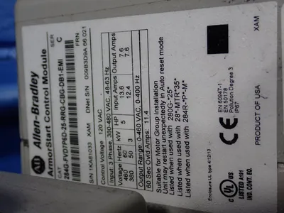 USED ALLENBRADLEY 284GFVD7P6D25RRGCBGDBIEMI