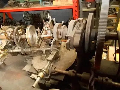 2987-385 Antique RA Lienhard Chaux-de-Fonds Brocading Machine
