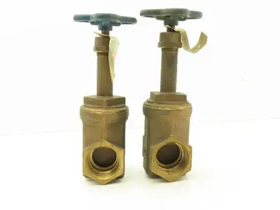 Nibco T-131 Bronze Gate Valve 2"NPT Threaded Rising Stem 300 WOG Lot of 2
