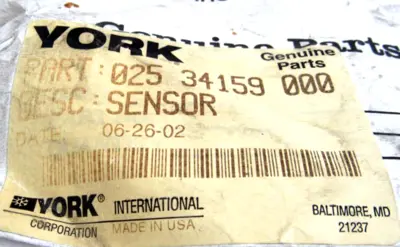NEW YORK INTERNATIONAL 025-34159-000 TEMPERATURE SENSOR 02534159000