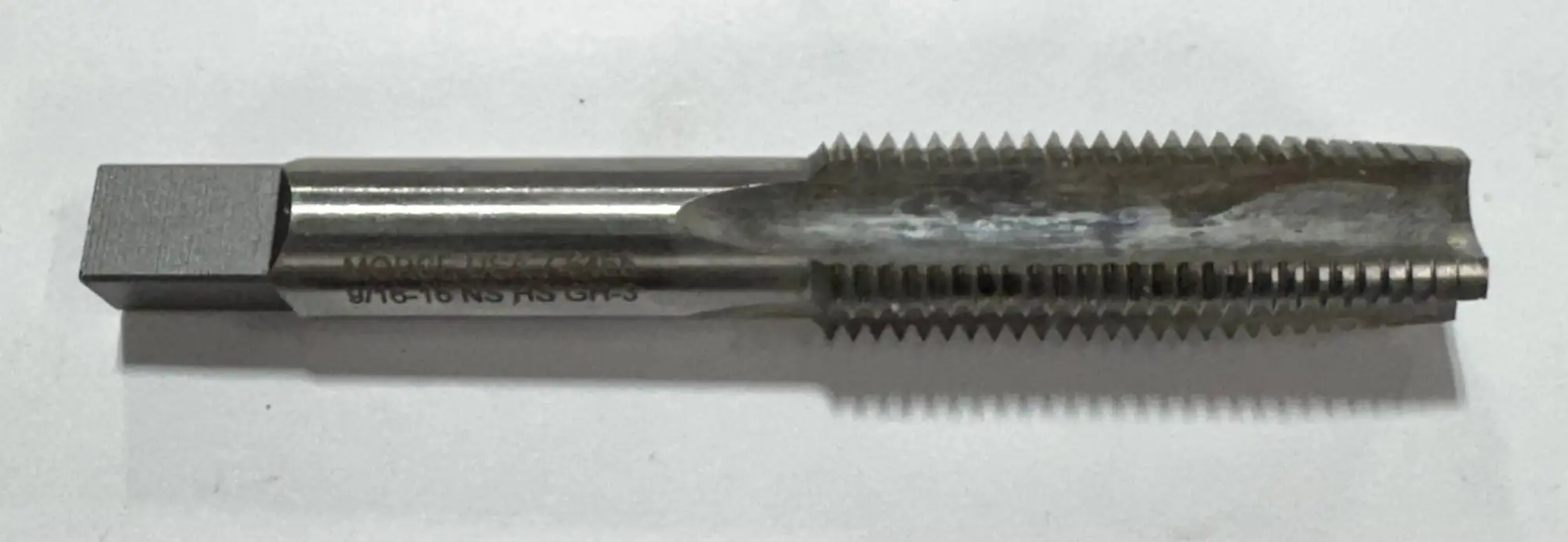 Morse 9/16"-16 HSS Straight Flute Taper Tap H3 4 Flute Bright USA Made
