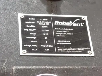 USED ROBOVENT CFX-4000B-15