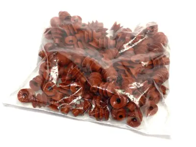 NEW COVAL BELLOWS SUCTION CUP, RED, 14MM DIAMETER, PKG OF 100
