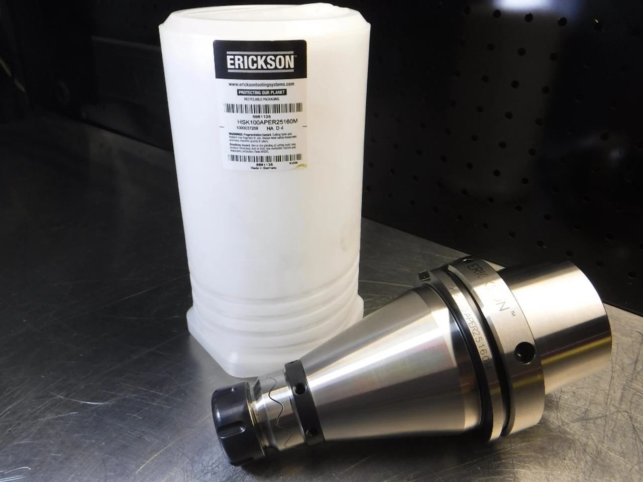 Erickson HSK100 ER25 Collet Chuck 6.5" Projection HSK100APER25160M (LOC1143A)