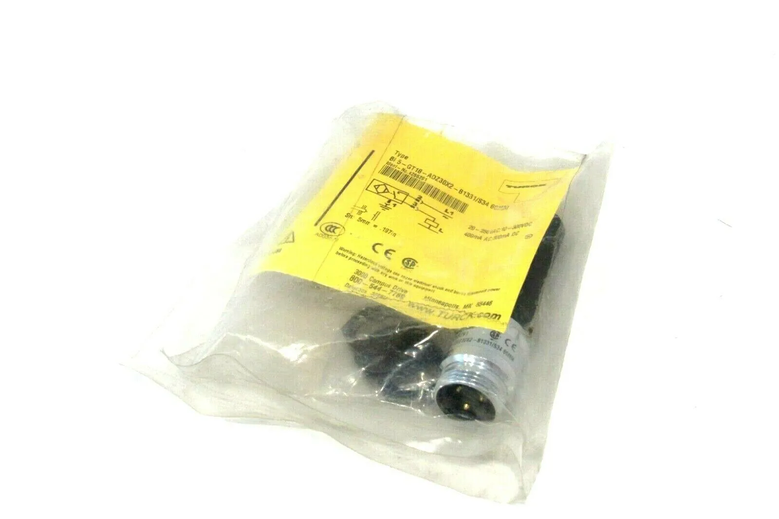 NEW TURCK BI5-GT18-ADZ30X2-B1331/S34 60MM SENSOR BI5GT18ADZ30X2B1331S3460MM