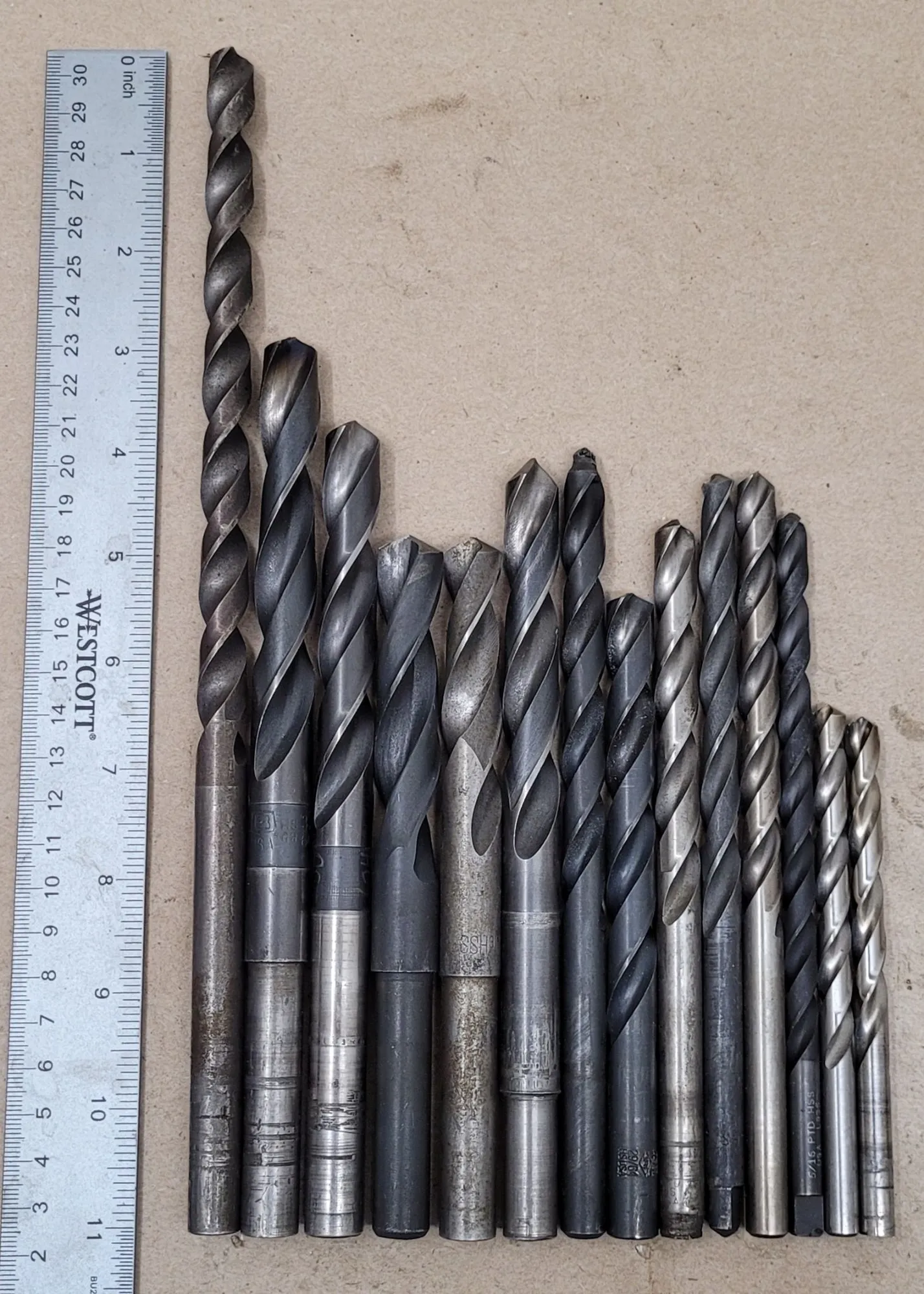 HSS Twist Drills – Straight Shank – Set of 14 – Various Sizes
