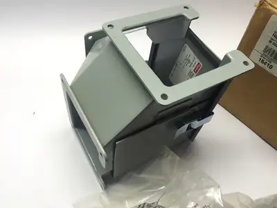 F44LE9AC | Hoffman  Elbow 90-Degree Outside Top Opening 4.00x4.00 Gray Steel - New