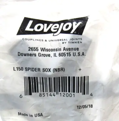 LOT OF 2 NEW LOVEJOY L150 SPIDER SOX