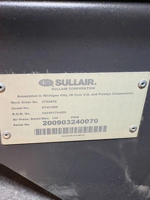 SULLAIR ST410 Rotary Screw & Sliding Vane Air Compressors | Elevation Machine (3)