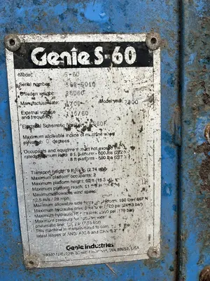 Used 2000 GENIE S60-3010 Telescopic Boom Lifts North Carolina US | Proxy Equipment #1385389