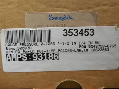Swagelok PGI-115P-PG1000-LAOX-J Pressure Gauge 0-1000 PSI New NIB