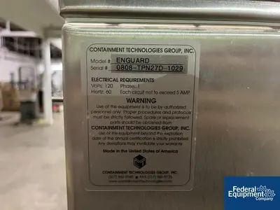 USED Containment Technolgies Group Containment Tech. Enguard Glove Box