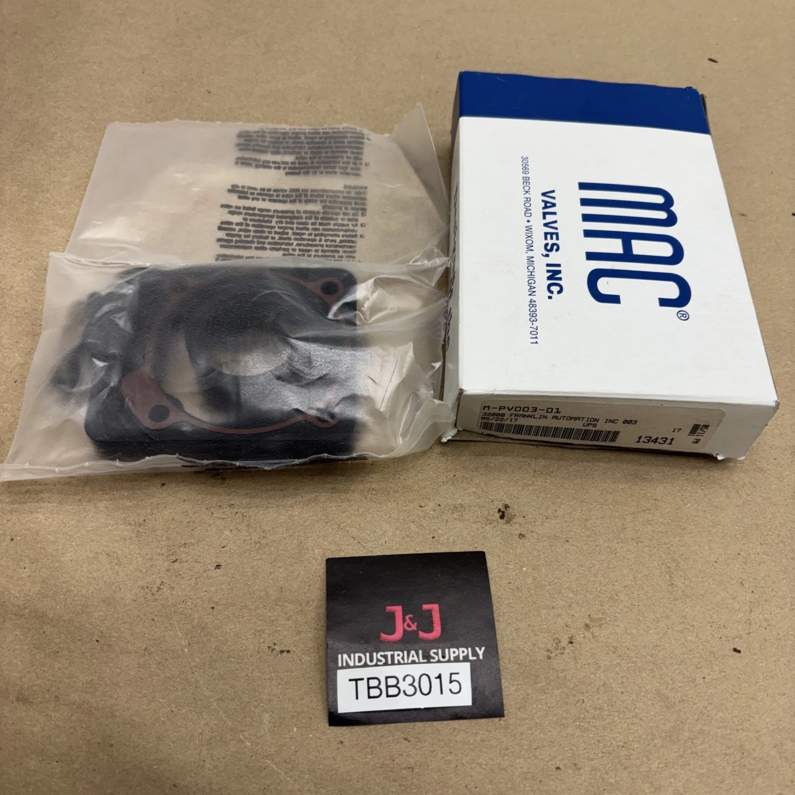 NEW MAC VALVES INC M-PV003-01