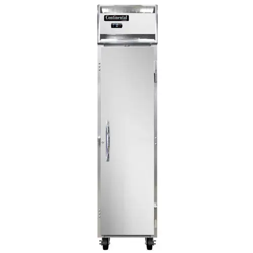 Continental 1FSENSA 17 3/4" Slim Line One Section Reach In Freezer, (1) Right Hinge Solid Door, 115v