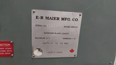 E-R MAIER KM1012 Vertical Band Saws | Platinum Group (6)