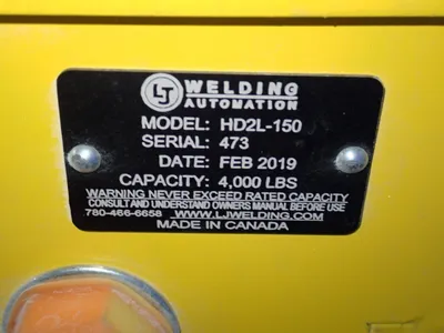 USED 2019 WELDING AUTOMATION HD2L150