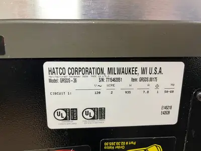 Used JS Used Hatco GRSDS-36 Glo-Ray 36" Heated Warming Display Shelf Merchandiser - 120V 790W - JS Countertop Display Warmers Illinois US | Falcon Restaurant Supply #1374947