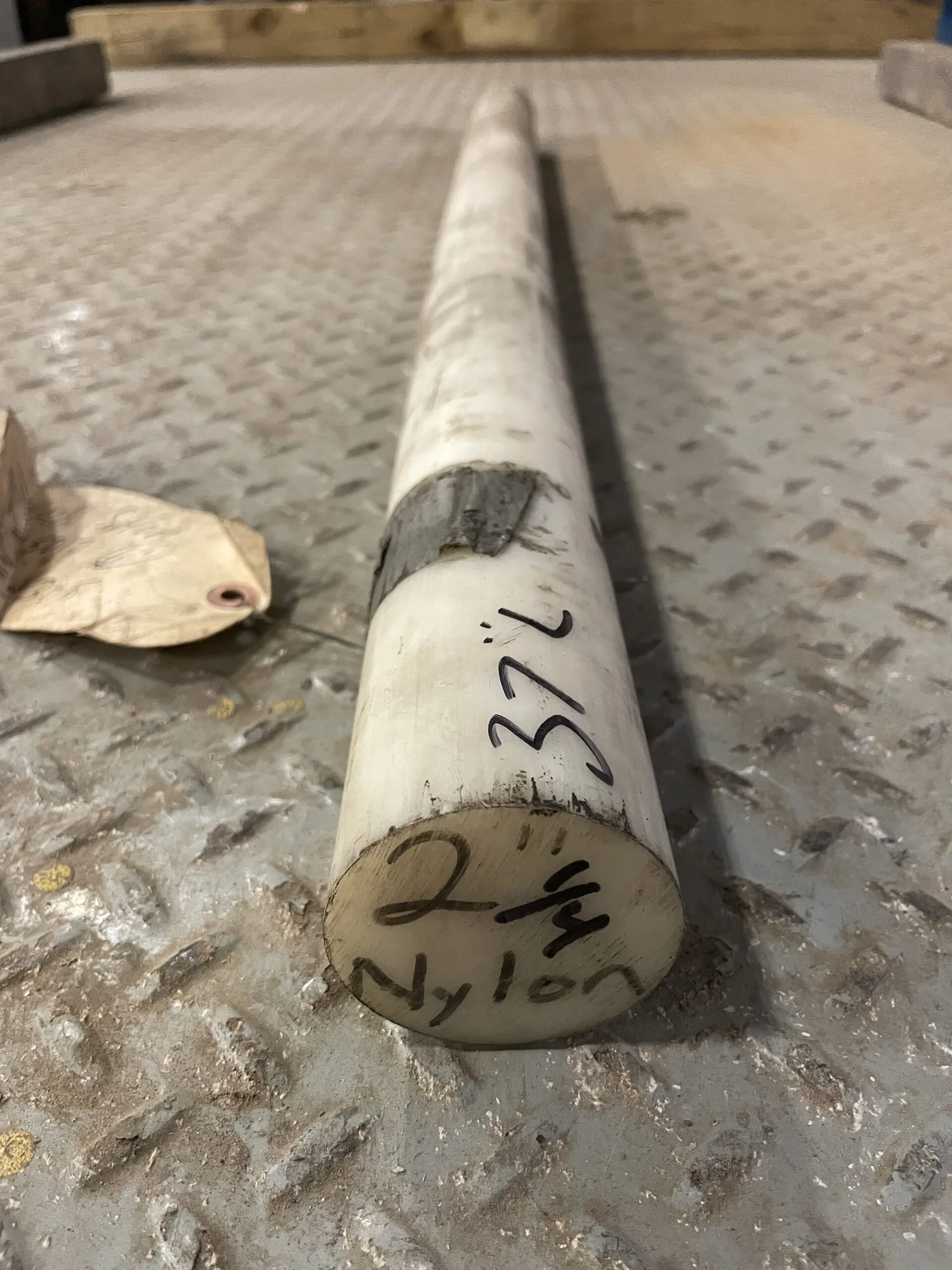 2-1/4” x 37” Nylon Round Bar/Rod Stock