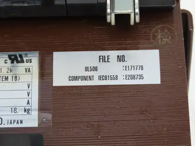 Nunome NESB1200CUL07502-10 Control Transformer 1.2kVA 1Ph Pri 220V Sec 120V