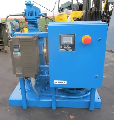 20 HP Hycomp, Boost Compressor, Nitrogen/Air/Gas Pressure Booster, 300-600 psi, 20-60 scfm