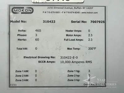 Used MOKON 310422 Temperature Controls California US | Star Industries #1254480