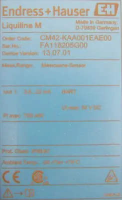 NEW ENDRESS+HAUSER CM42-KAA001EAE00 TRANSMITTER LIQUILINE M CM42KAA001EAE0