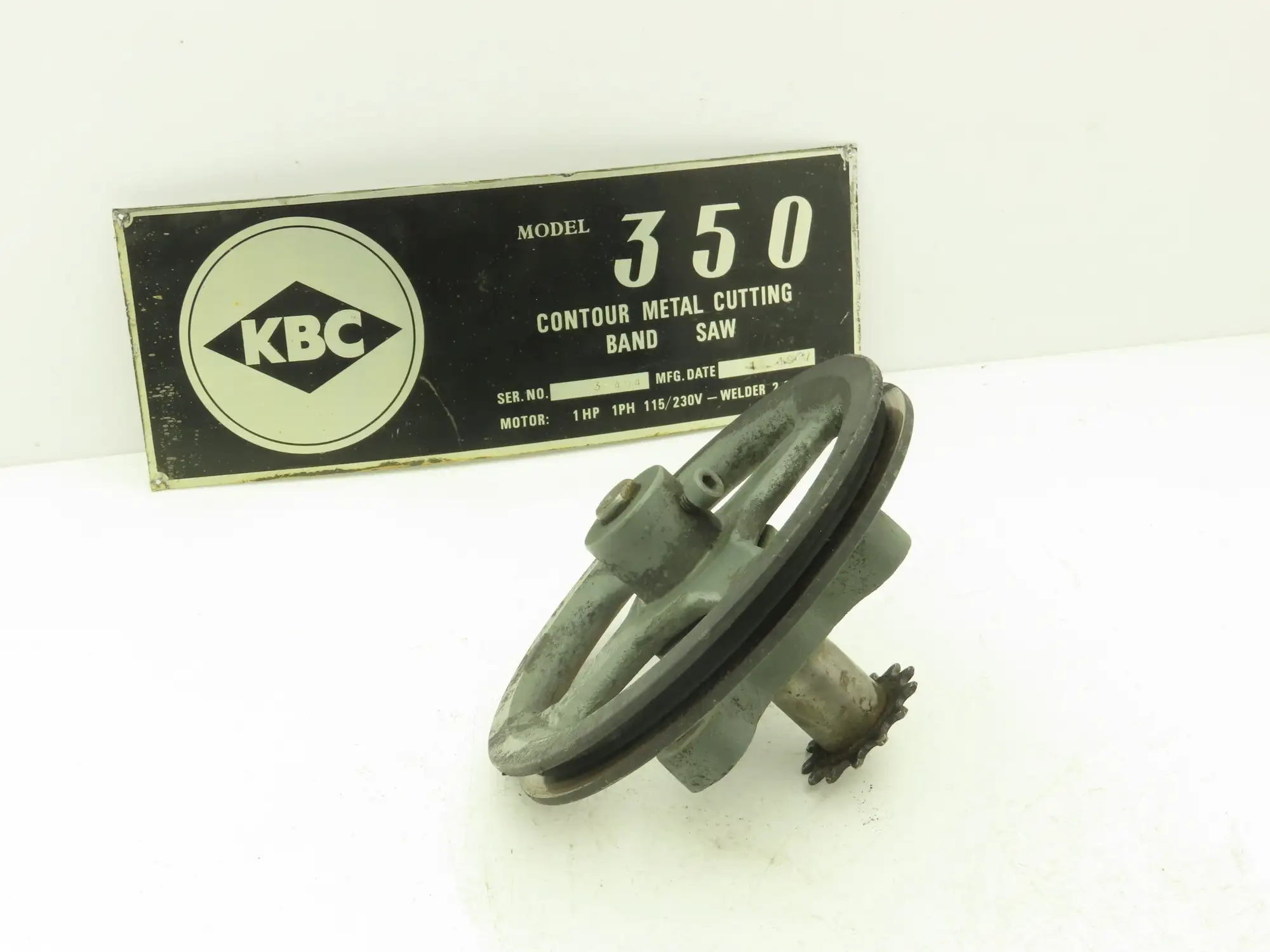 KBC Belt/Chain Tensioning Pulley Assembly 8" Pulley A Groove  Off KBC Band Saw