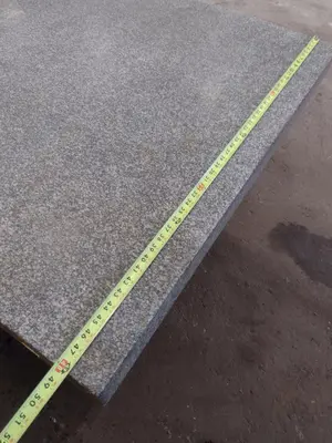 8' X 4' X 14" CHALLENGE PRECISION LAYOUT INSPECTION GRANITE TABLE W/ EDGE LEDGES: STOCK #23812