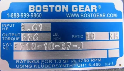 NEW BOSTON GEAR F718-10-B7-J GEAR REDUCER 10:1 F71810B7J
