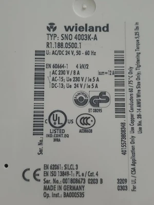 USED Wieland SNO 4003K-A