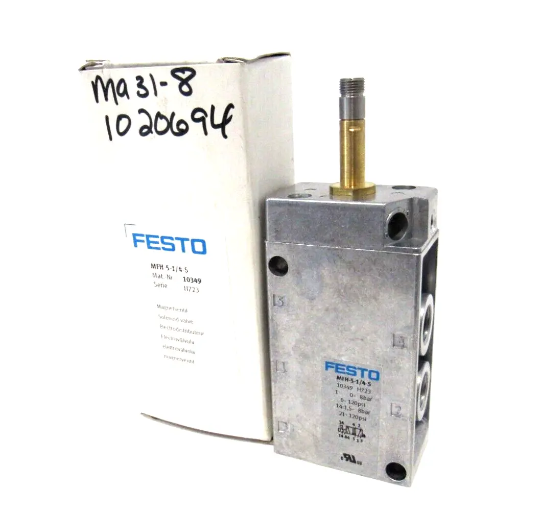 NEW FESTO MFH-5-1/4-S SOLENOID VALVE 10349 MFH514S