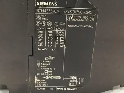 USED SIEMENS 3TH4373-0A