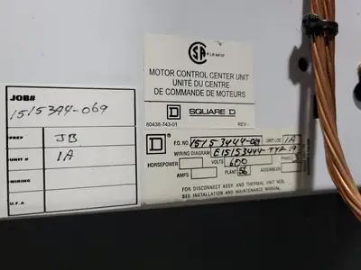 USED SQUARE D MODEL 6