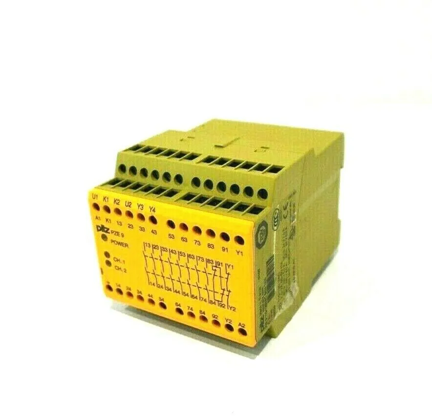 USED PILZ PZE9-110-120VAC-8N/O-1N/C SAFETY RELAY 774143 PZE9110120VAC8NO1NC